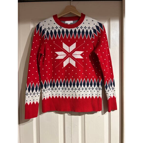 Charter Club Snowflake Christmas Winter Crewneck Sweater - Picture 1 of 5
